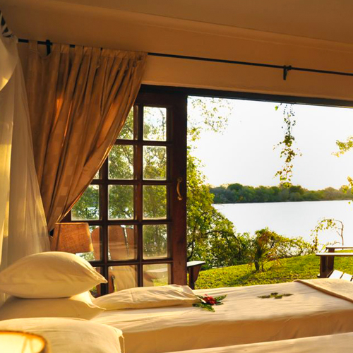 Riverside Rooms with views of the Zambezi River Accommodation Livingstone Zambia